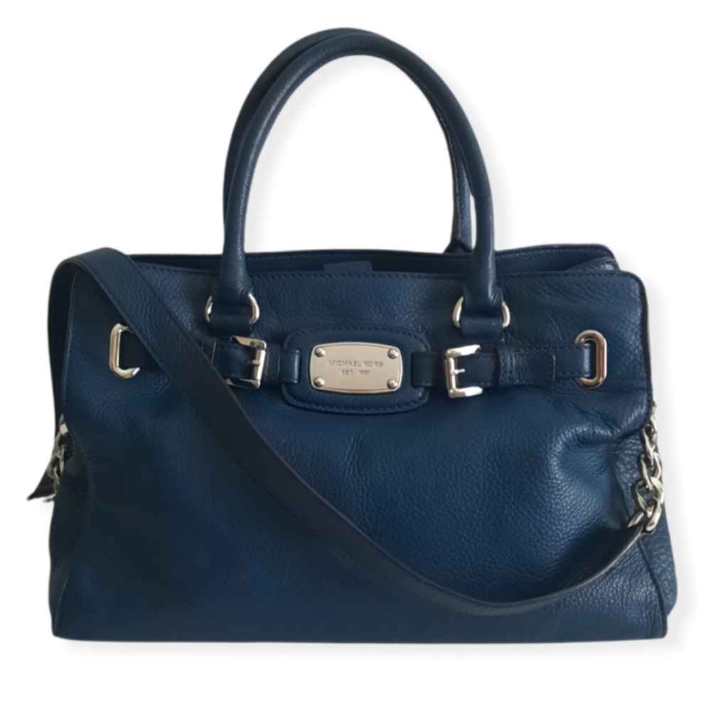 MICHAEL KORS Leather Navy Shoulder Bag
